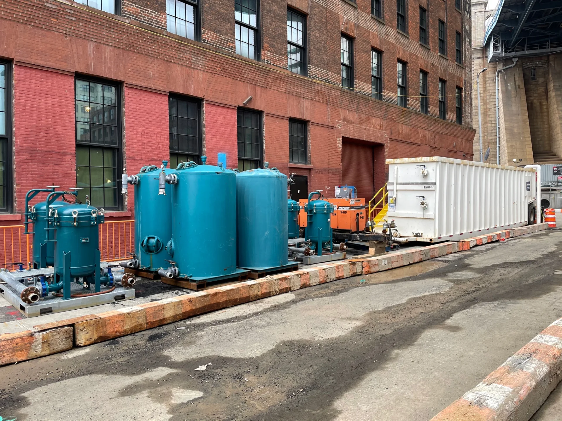 groundwater treatment tanks installed